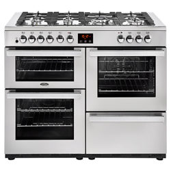 Belling Cookcentre 110DFT Dual Fuel Range Cooker Stainless Steel